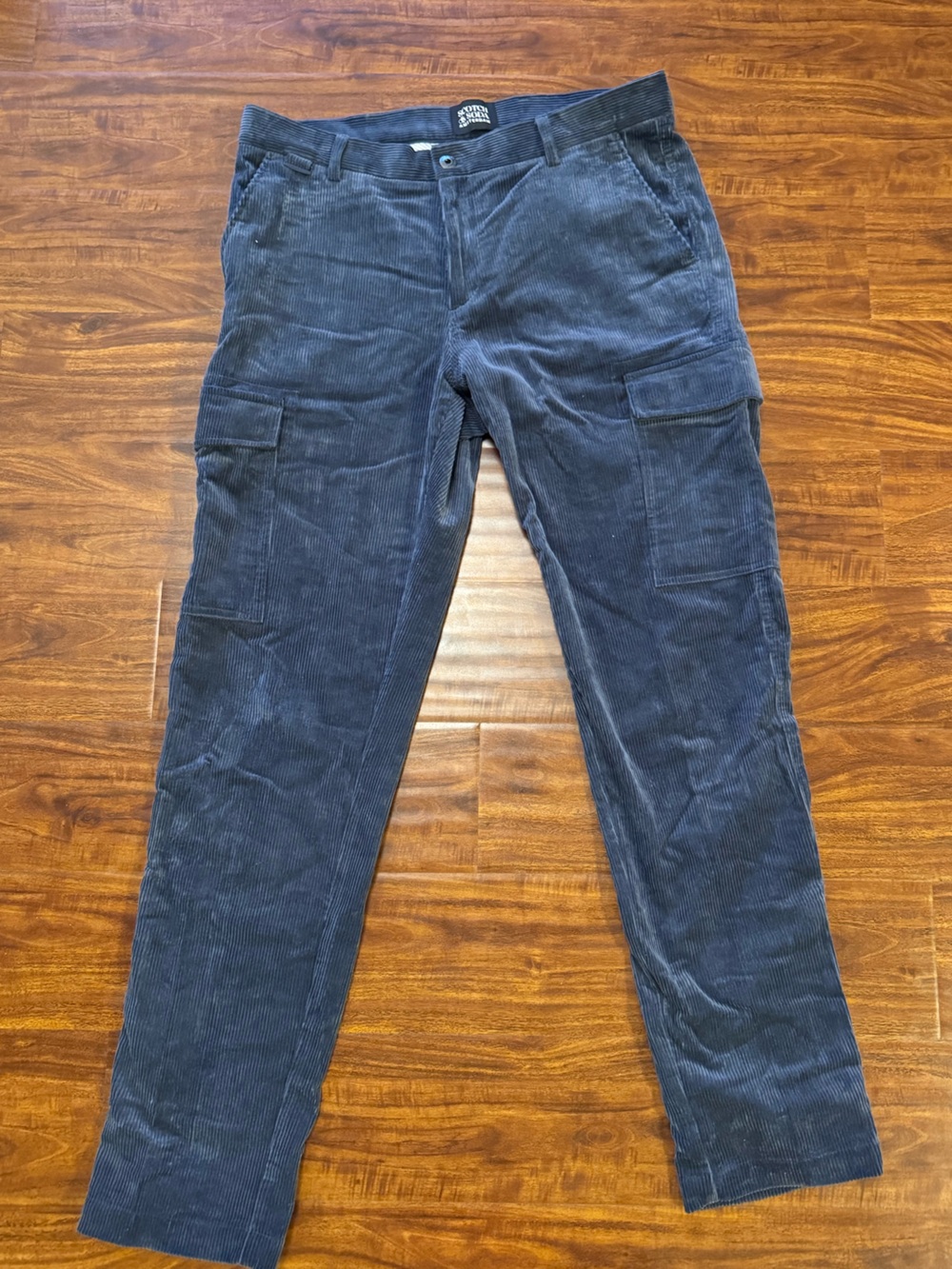 NWOT Scotch & Soda Navy Corduroy Wide-Leg Pants